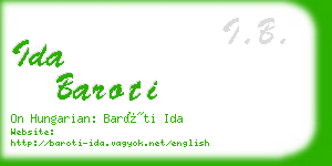 ida baroti business card